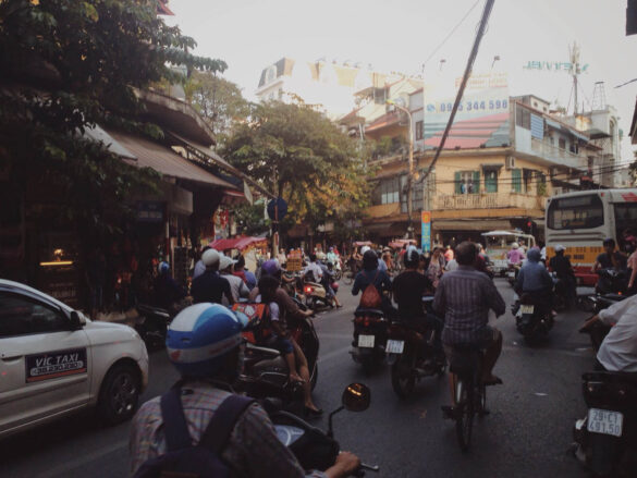 Traffic In Hanoi - Motorbike Crash Asia