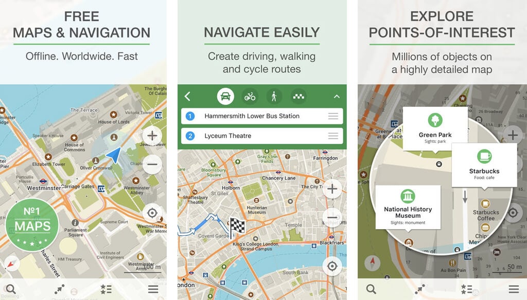 Maps.Me App - Best Free Travel Apps